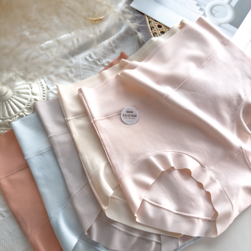 Carefully selected Xinjiang long-staple cotton underwear for women, pure cotton high-waisted, seamless, all-cotton antibacterial and breathable crotch women's briefs Application Scenario