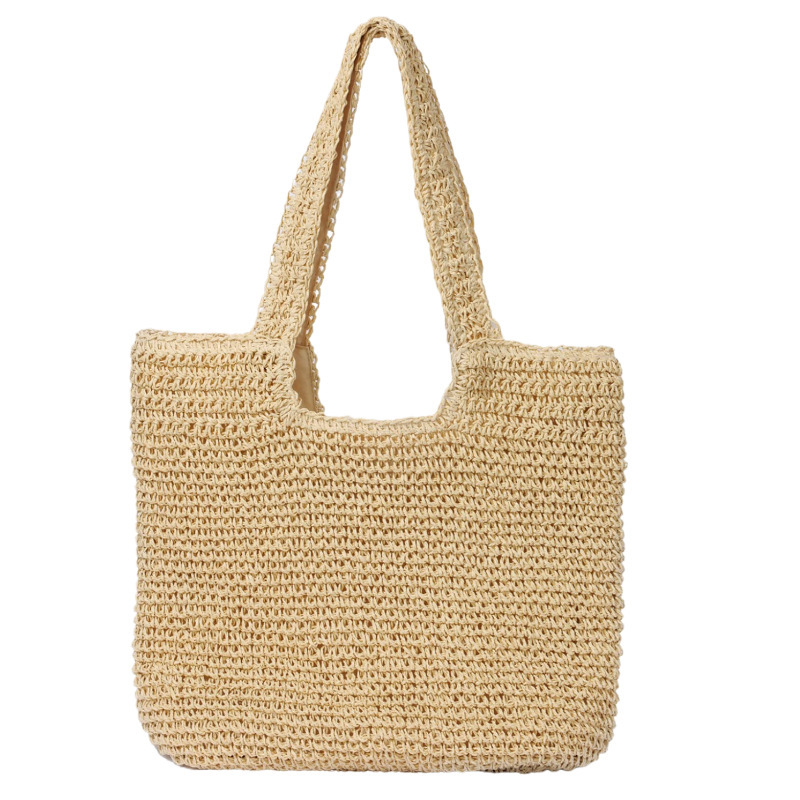 女式沙滩包夏季沙滩手提包大号沙滩包编织草编健身房购物旅行包袋