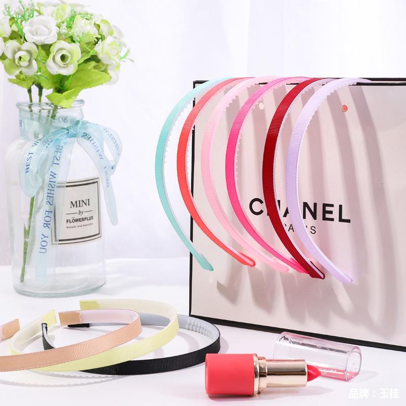 Diy Hair Band 1 Cm Step Tooth Paste Cloth Korean Version Hand-Wrapped Cloth Girl Hair Band Accessories Wholesale details Picture
