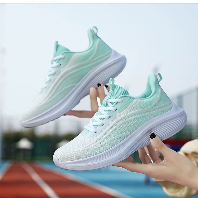 New girls' sports shoes, girls' middle school flying weaving running shoes, girls' shoes, high school entrance examination sports, skipping rope and running shoes