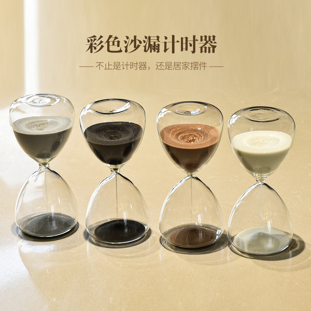 沙漏/计时/流沙入油玩具/流沙入油摆件/油滴沙漏产品图