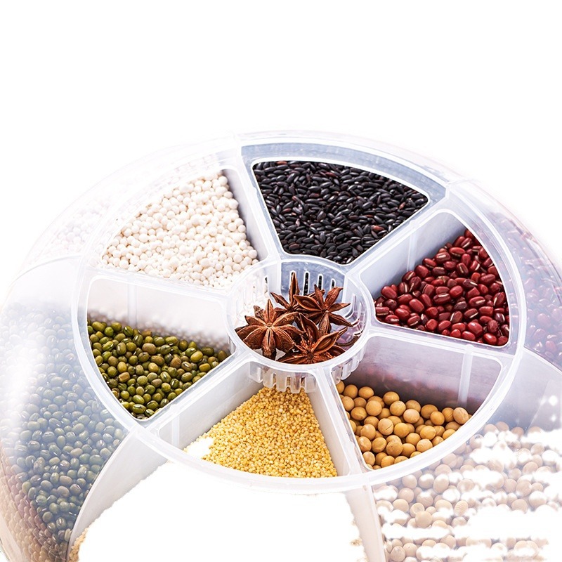 Rotatable Grain Storage Box Sealed Rice Bucket Double-Layer Household Insect-Proof And Moisture-Proof Grain Storage Box Item Picture