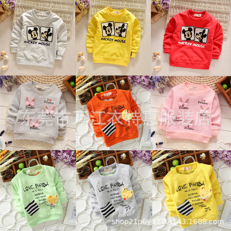 Estilo otoño-invierno ropa infantil manga larga cuello redondo sudadera stand de piso de fábrica al por mayor stock final menos de 5 $ropa infantil liquidación Specification image