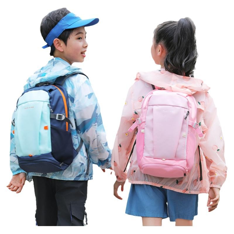 Outdoor children's sports backpacks, lightweight hiking backpacks, travel backpacks, after-school tutoring and supplementary classes, and primary school students' weight-reducing schoolbags Item Picture