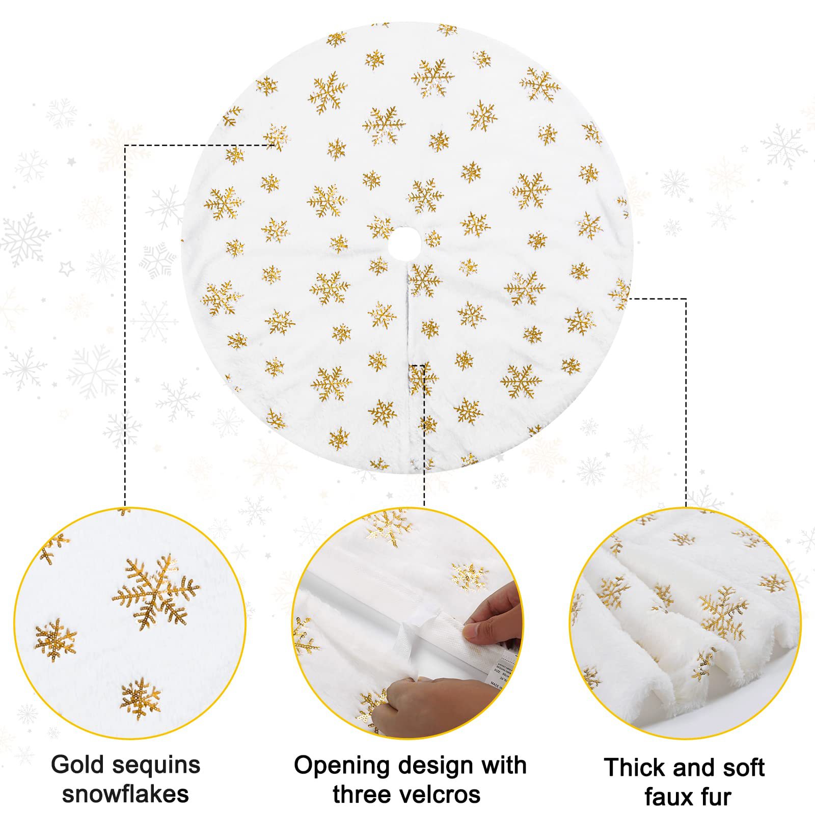 Cross-border new sequined snowflake Christmas tree dress, Christmas tree decoration apron, Christmas venue decoration supplies Application Scenario