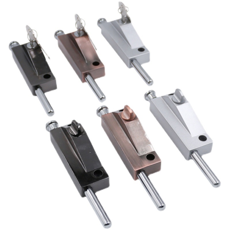 Revolving door latch lock, framed door exposed floor latch lock, spring latch lock, aluminum alloy floor lock, wooden door lock Item Picture