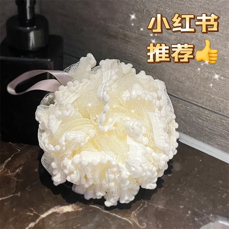 新款大号沐浴球批发不散花耐用成人宝宝浴球花洗澡可爱搓澡洗澡球