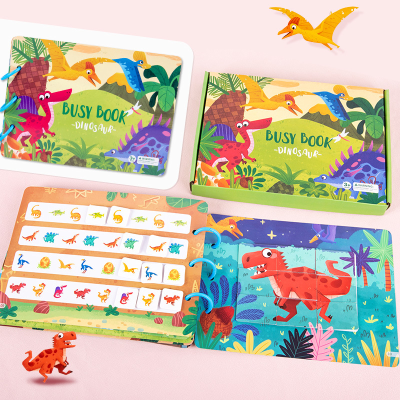 Wholesale Enlightenment Early Education Dinosaur Animals Quiet Children Busy Books Educational Toys Repeated Paste Book Enlightenment Toys Educational Aids Application Scenario