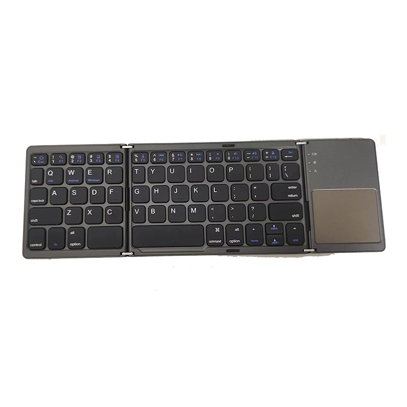 三折叠无线蓝牙键盘带触摸板平板手机电脑多系统外接便携通用键盘