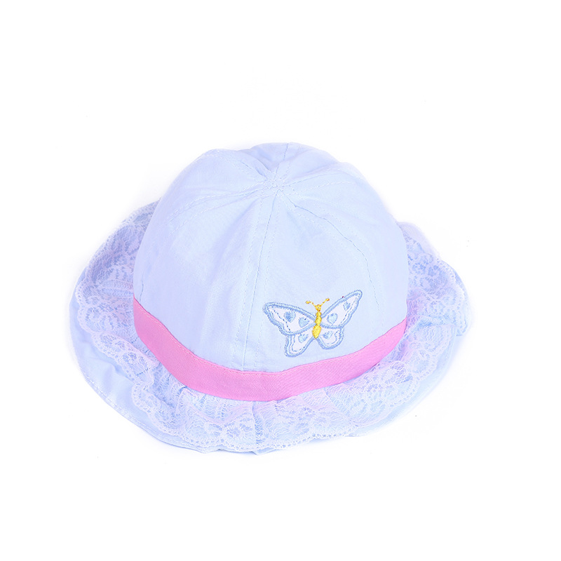 New Baby Fisherman Hat New Princess Butterfly Girl Baby Sun Hat Foreign Children Shade Basin Hat Wholesale Item Picture