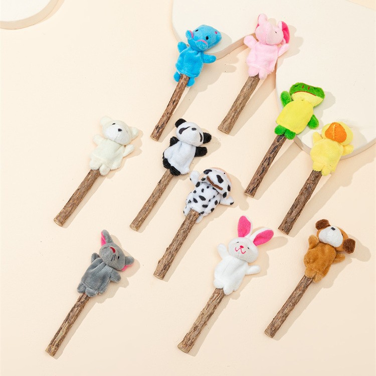 Cat doll wooden Tianliao card head 3D doll, cat snack, tooth-cleaning wooden Tianliao teething stick manufacturer, wholesale cat toys details Picture