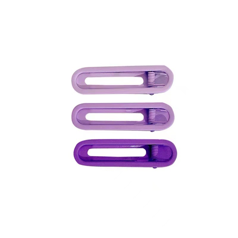 Three-piece set of side hair clips, summer hair clips, fringe clips, hollowed-out duckbill clips, ins style, high appearance level, sweet appearance Item Picture