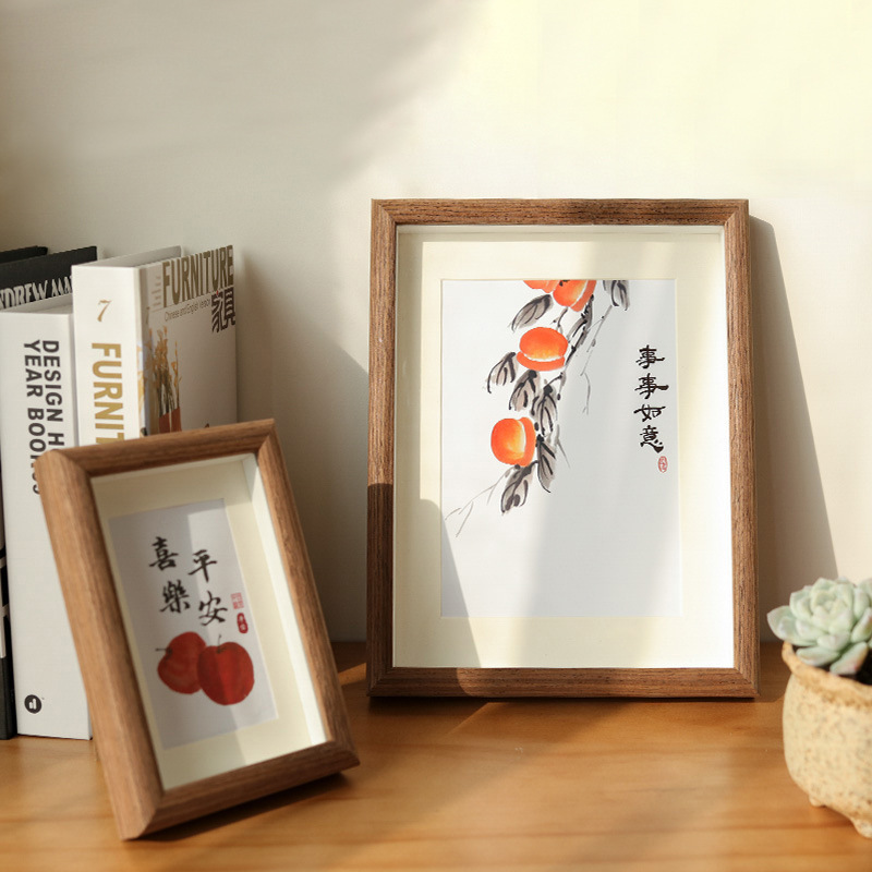 礼品手写书法框DIY中空摆台纪念照片标本相框画框来图来样加工定