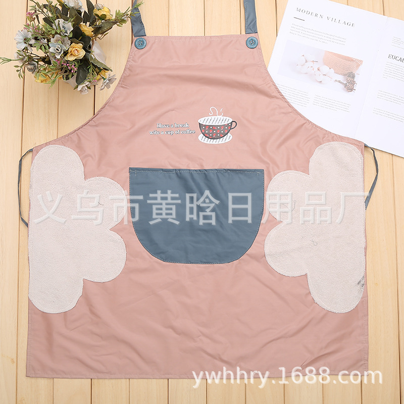 【 Hold Jia 】 Add Waterproof Gift Can Wipe Hands Absorbent Fruit Print Apron Kitchen Cleaning Gift Application Scenario
