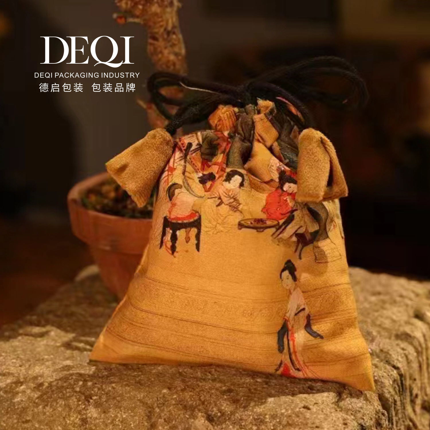 卡片/陶瓷首饰盒/首饰棉布袋/首饰礼品盒/锦囊细节图