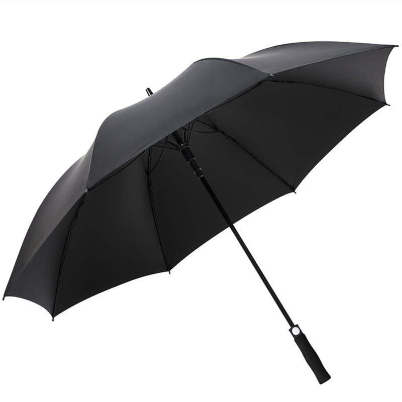 Advertising umbrellas: Men's and women's long-handled umbrellas, suitable for both sunny and rainy weather, large black rubber long-handled umbrellas for outdoor sun protection, can be custom-printed with logos Item Picture