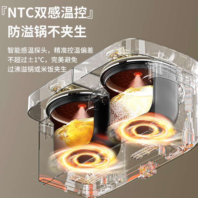 Binding Double Bladder Rice Cooker Household Rice Cooker Non-Stick Smart Rice Cooker Multi-Function Integrated Pot Large Capacity Specification drawing