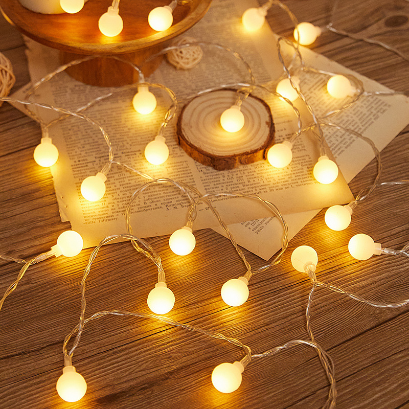 Wholesale led string lights, starry sky colored lights, outdoor proposal atmosphere lights, star string lights, camping waterproof round ball lights Application Scenario