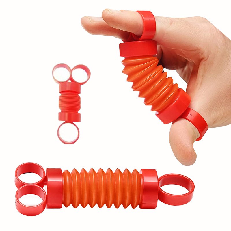 Cross-border new Amazon finger telescopic tube POP TUBES Finger Pull Tube Corrugated Tube Pressure Relief toy full figure