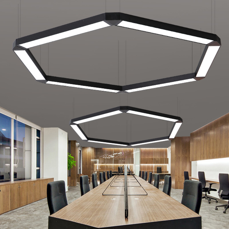 Factory direct sales of office lights, hanging line lights, led office chandeliers, office lighting, and indoor line lights Application Scenario