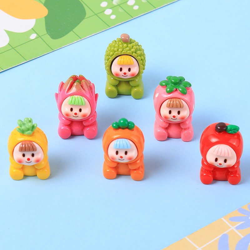 Resin Three-Dimensional Cartoon Fruit Multi-Sister Diy Accessories Key Chain Pendant Car Decoration Hand Decoration Specification drawing