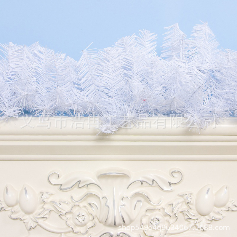 Christmas White Wreaths Christmas Decorations Led Lights Glow Christmas Rattan White Item Picture