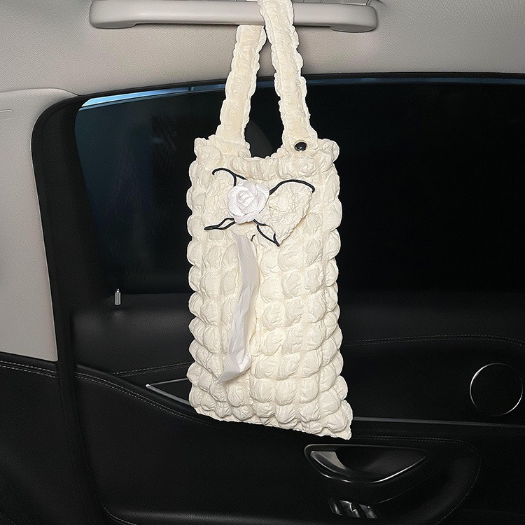 Bubble car tissue bag creative cute senior sense hanging car paper box ins windmill interior decoration woman Specification drawing