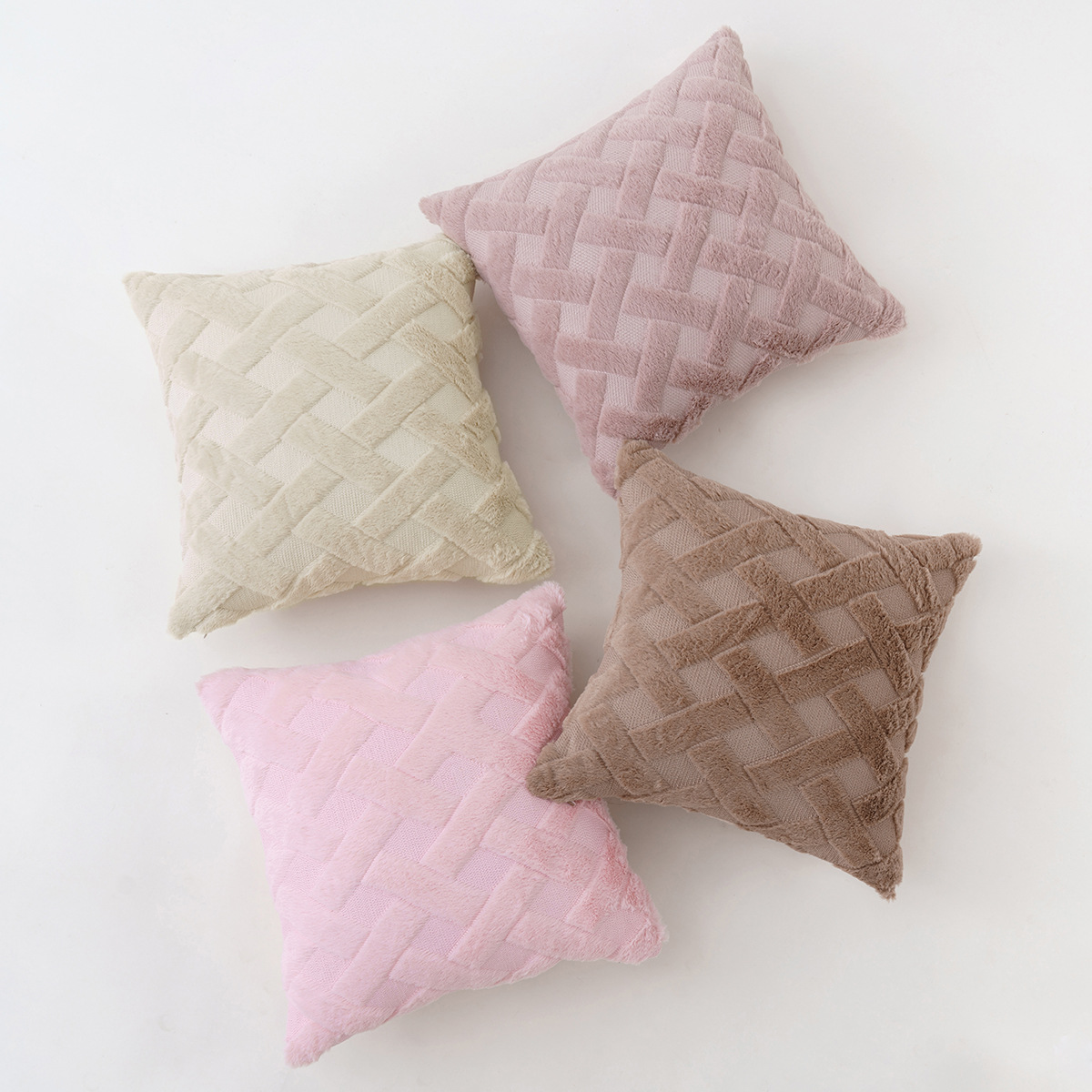 pv embroidered short fleece X-shaped soft, best-selling on Amazon, ins Nordic-style cushion, backrest, pillow and pillowcase