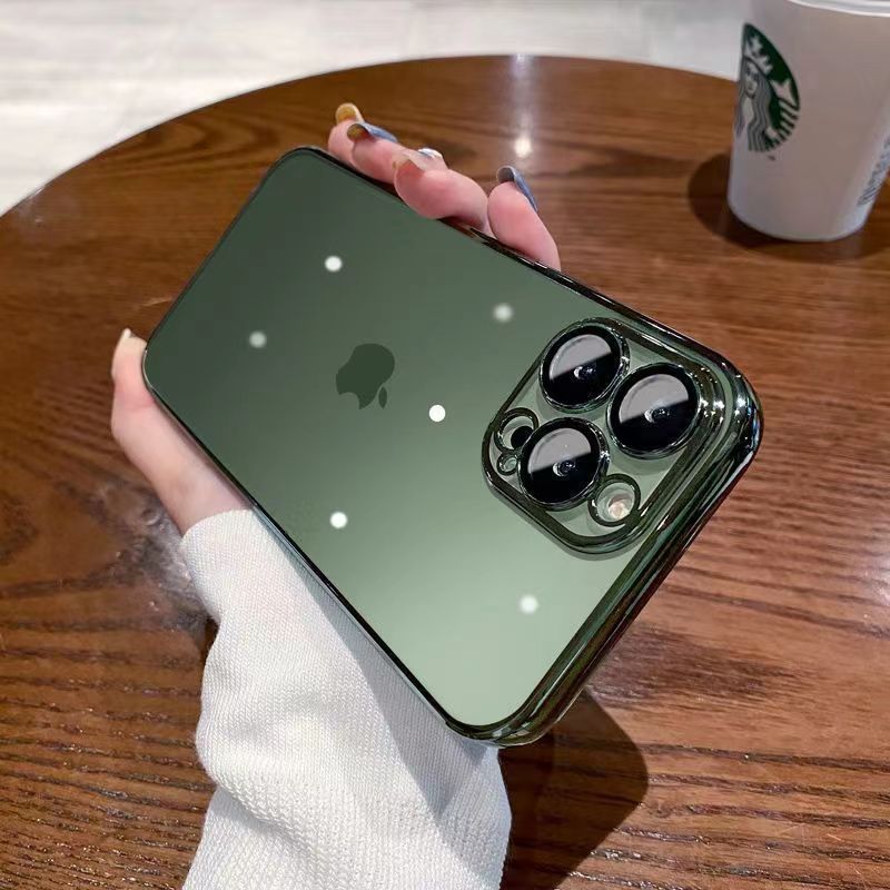 High-end silicone soft case suitable for iPhone 15, iPhone 14, transparent iPhone 13 with lens film, 12promax16 details Picture