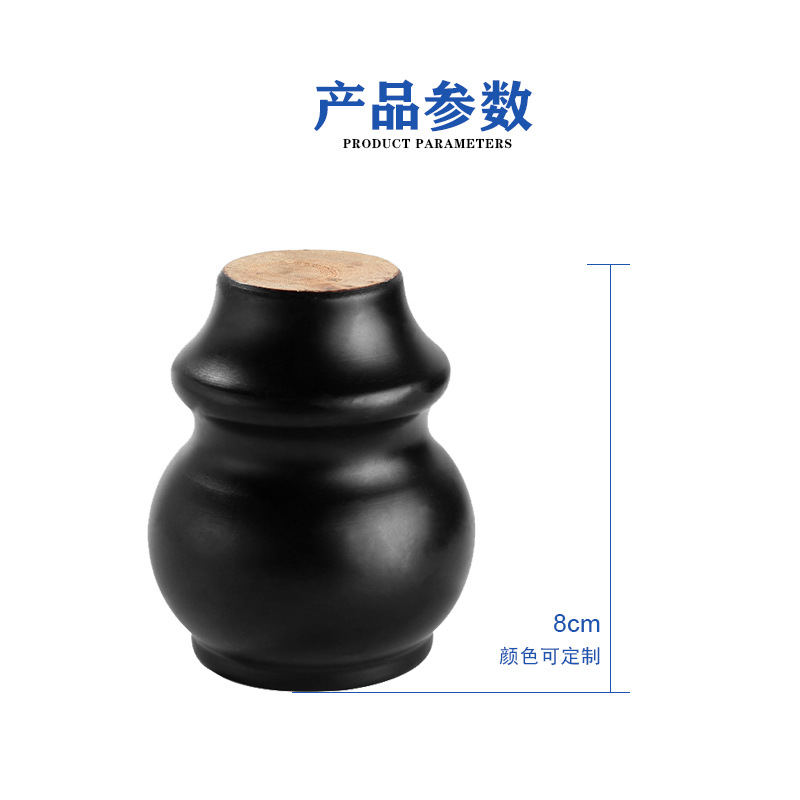 Factory wholesale European furniture sofa accessories solid wood gourd foot sofa foot table foot cabinet foot support foot coffee table foot Specification drawing