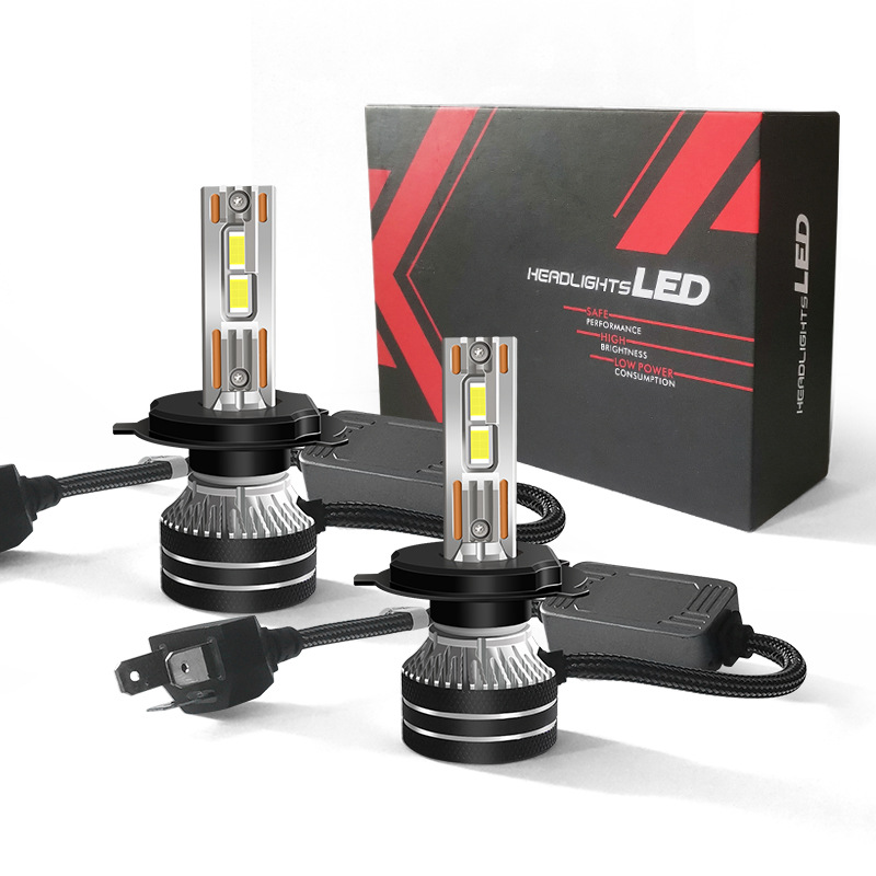 Car Led Headlights Double Copper Tube High-Power Super Bright Head Modification Lights Near And Far Integrated H4 H7 H11 9005 Item Picture