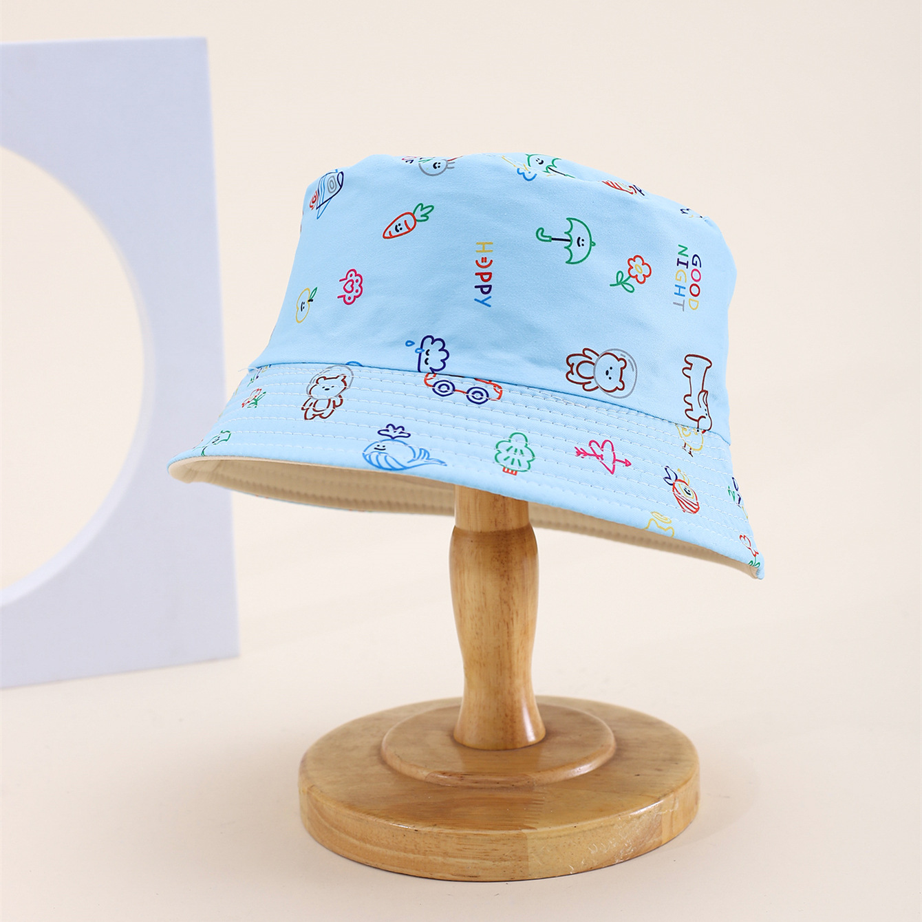 厂家外贸跨境儿童渔夫帽新春秋多尺寸动物卡通盆帽户外防晒太阳帽详情19