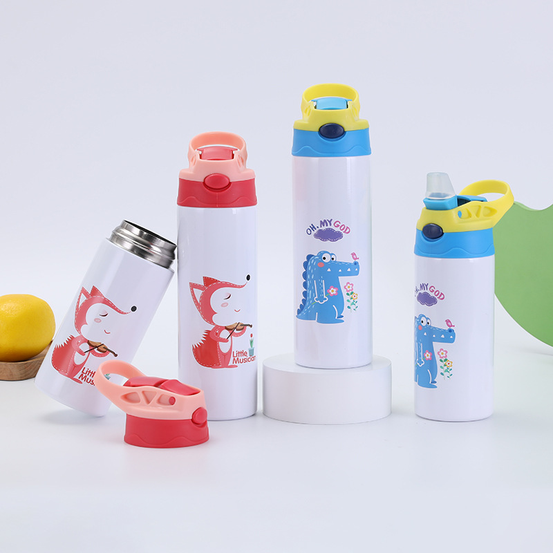 Creative cartoon 304 stainless steel insulated cup, vacuum student and children's straw cup, portable and cute travel cup Specification image