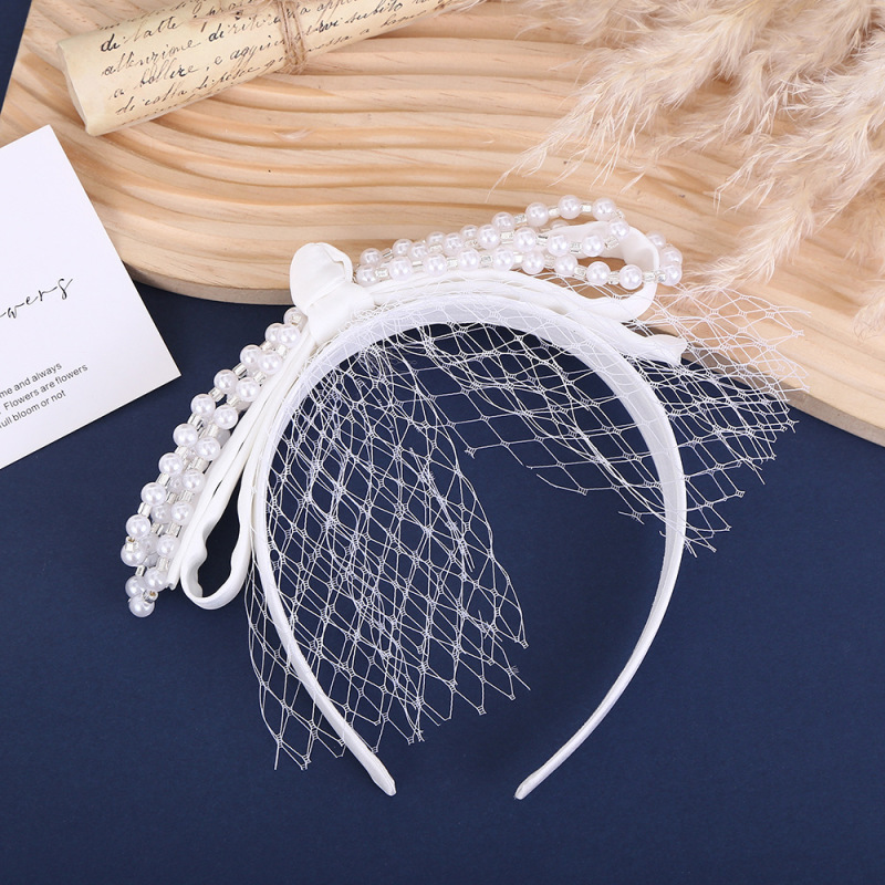 New French Elegant Retro Light Luxury Satin Bow Headband High-Grade Temperament Finish Broken Hair Clip