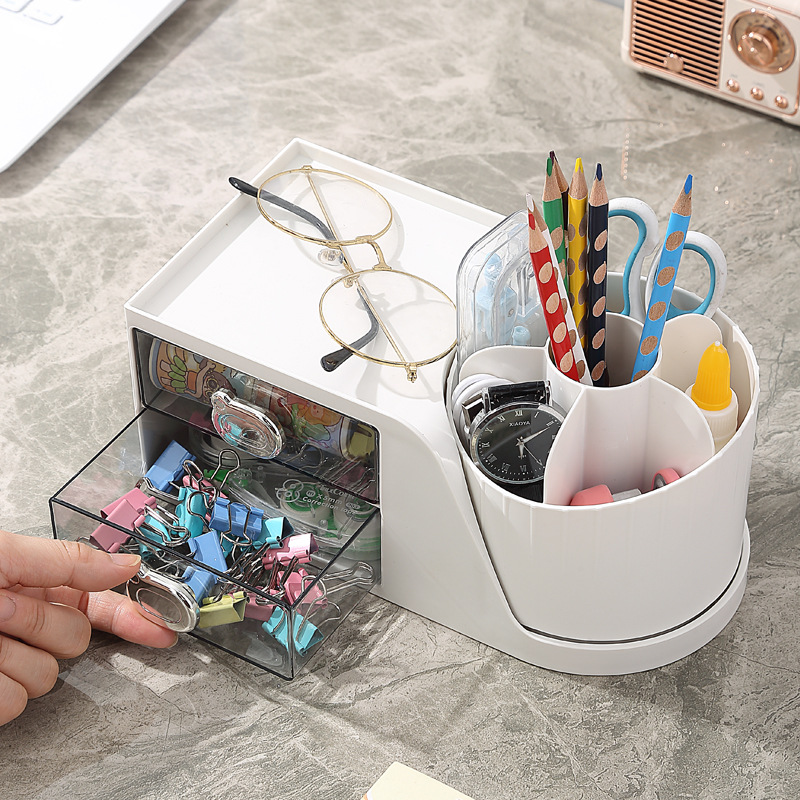 Cosmetics storage box Dresser desktop drawer type skin care products storage rack Multi-functional household goods makeup box Specification drawing