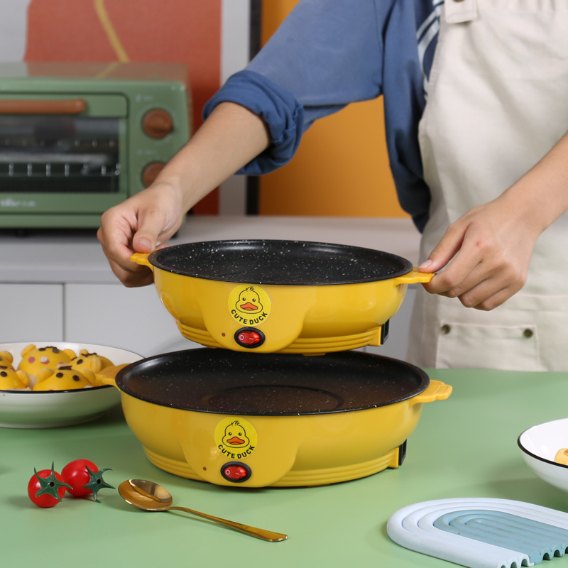 Mini multi-functional electric baking tray for takeout, household non-stick frying baking tray, wholesale of opening gifts, direct supply from the manufacturer details Picture