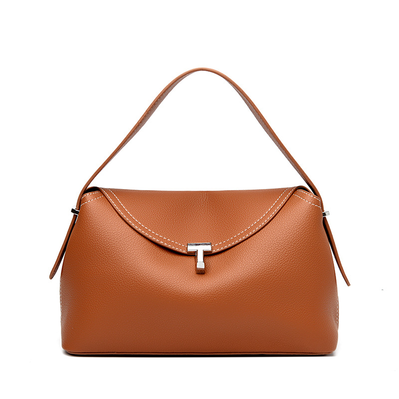 跨境手提包法式小众斜挎包复古简约手提枕头包大容量通勤包包女详情26