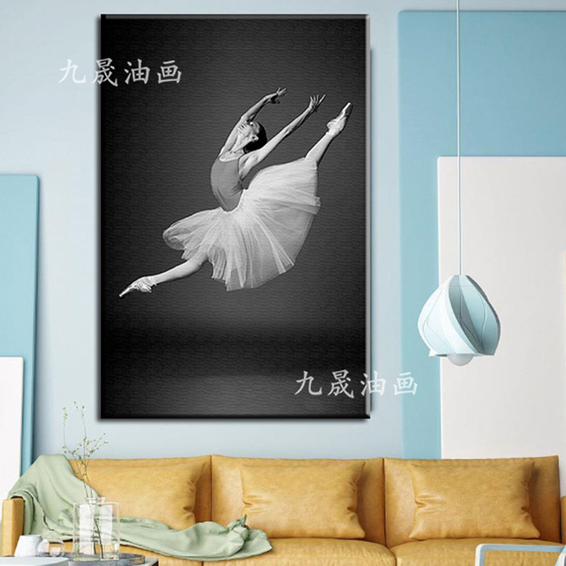 Wholesale of entrance hall, living room decorative paintings, bedroom beautiful figures, spray-painted wall paintings, frameless murals, and bedside canvas paintings Specification image
