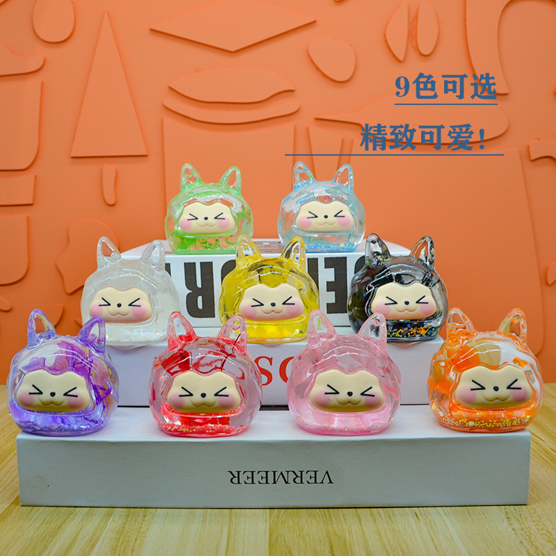 Big KK TiktoK live burst luminous creative eternal life flower KiK into oil quicksand bottle decoration key bag pendant Specification drawing