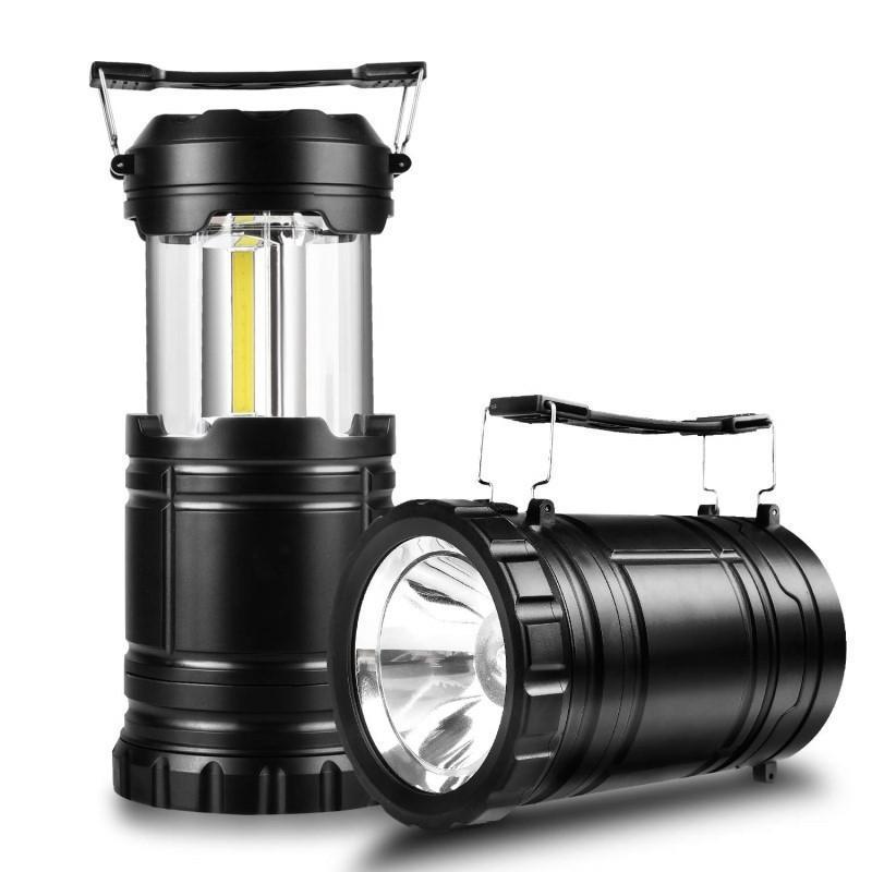 COB3+1 Stretch camping light Outdoor super bright camp tent light automatically pulls small horse light campers exposed