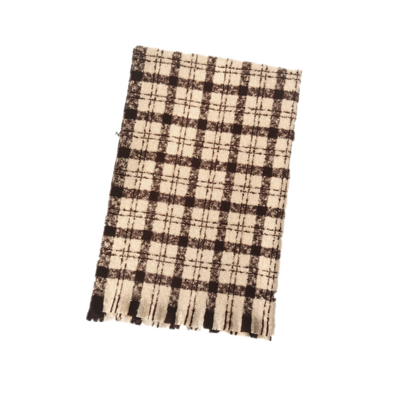 Winter Warm Imitation Cashmere Scarf For Women Looped Yarn Classic Plaid Scarf Shawl Thickened Foreign Trade Scarf For Men Cross-Border Item Picture