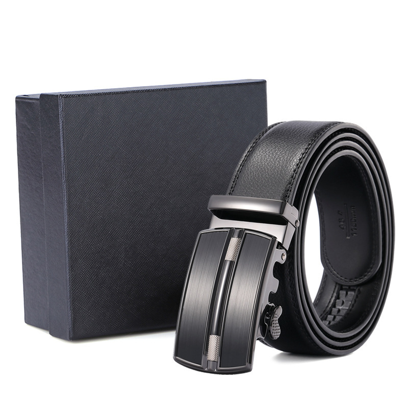 Strictly Select Leather Belt Men Waist Lead Layer Cowhide Belt Business Trend Men's Wholesale Belt Specification drawing