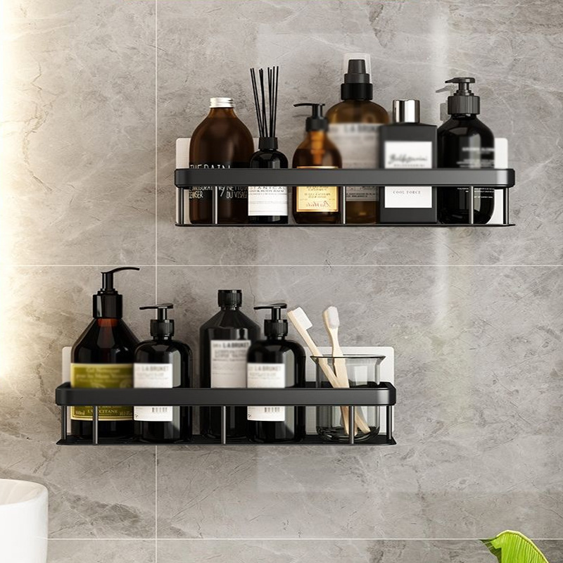 Bathroom Shelf Space Aluminum Corner Shelf Punch-Free Shelf Kitchen Storage Bathroom Wall Toilet Shelf