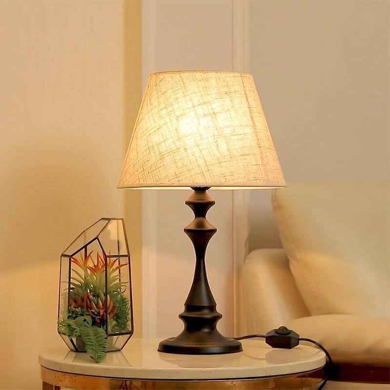 American Desk Lamp Retro Bedside Lamp Hotel Project Bedroom Desk Lamp Office Study Led Light Eye Protection Dimming Night Light