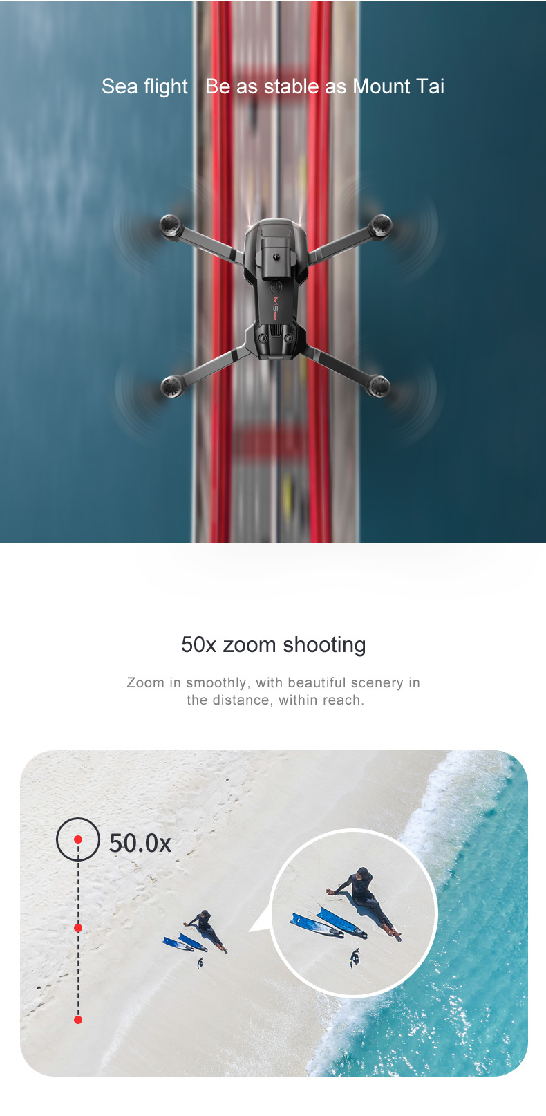 跨境M1S无人机三摄像航拍无刷飞行四面避障定位遥控折叠飞机外销详情13