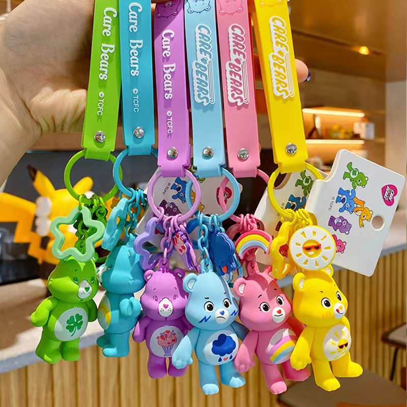 Genuine love bear keychain couple bag pendant, Korean version Instagram cartoon Internet celebrity cute doll, car key chain Specification image