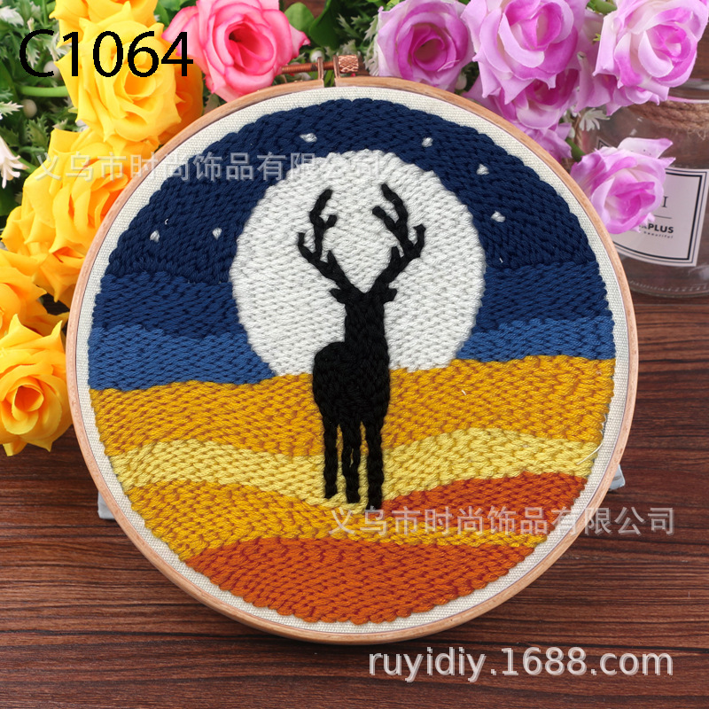 手工制作精美礼品手绣DIY戳戳绣材料包简易戳戳乐