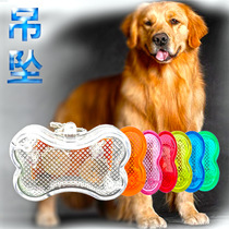Pet pendant LED light bone-shaped dog pendant outdoor anti-loss cat dog collar Pet pendant pendant
