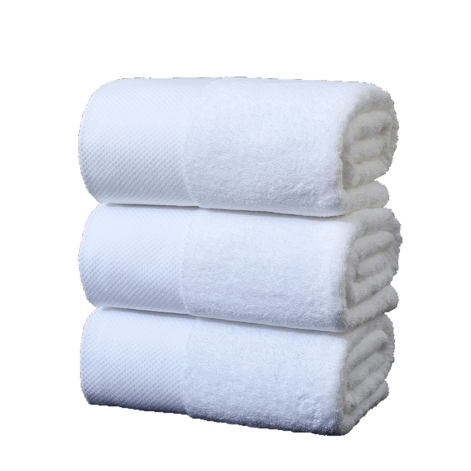 Gaoyang Pure cotton five-star hotel white bath towels enlarged and thickened platinum satin all-cotton beauty salon homestay Design logo Item Picture