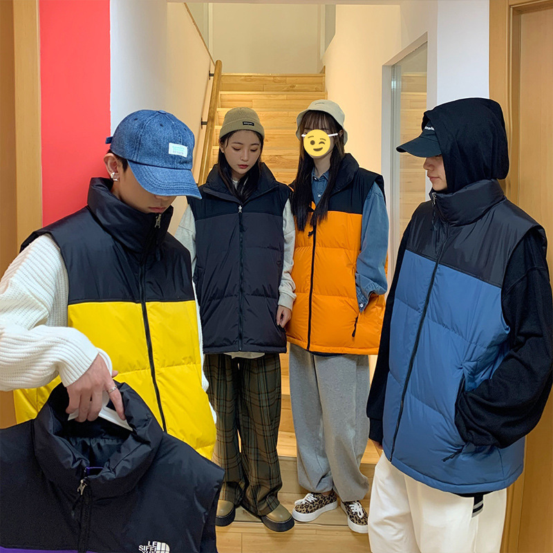 Men's jackets for autumn and winter 2022: cotton-padded jackets, waistcoats, men's vests, warm, fashionable and loose, Hong Kong-style waistcoats for men details Picture